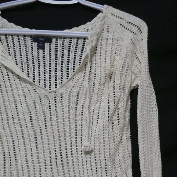 Retro | GAP | small | Ivory Crochet Style Long Sleeve Lightweight Sweater | NWOT - Picture 5 of 16